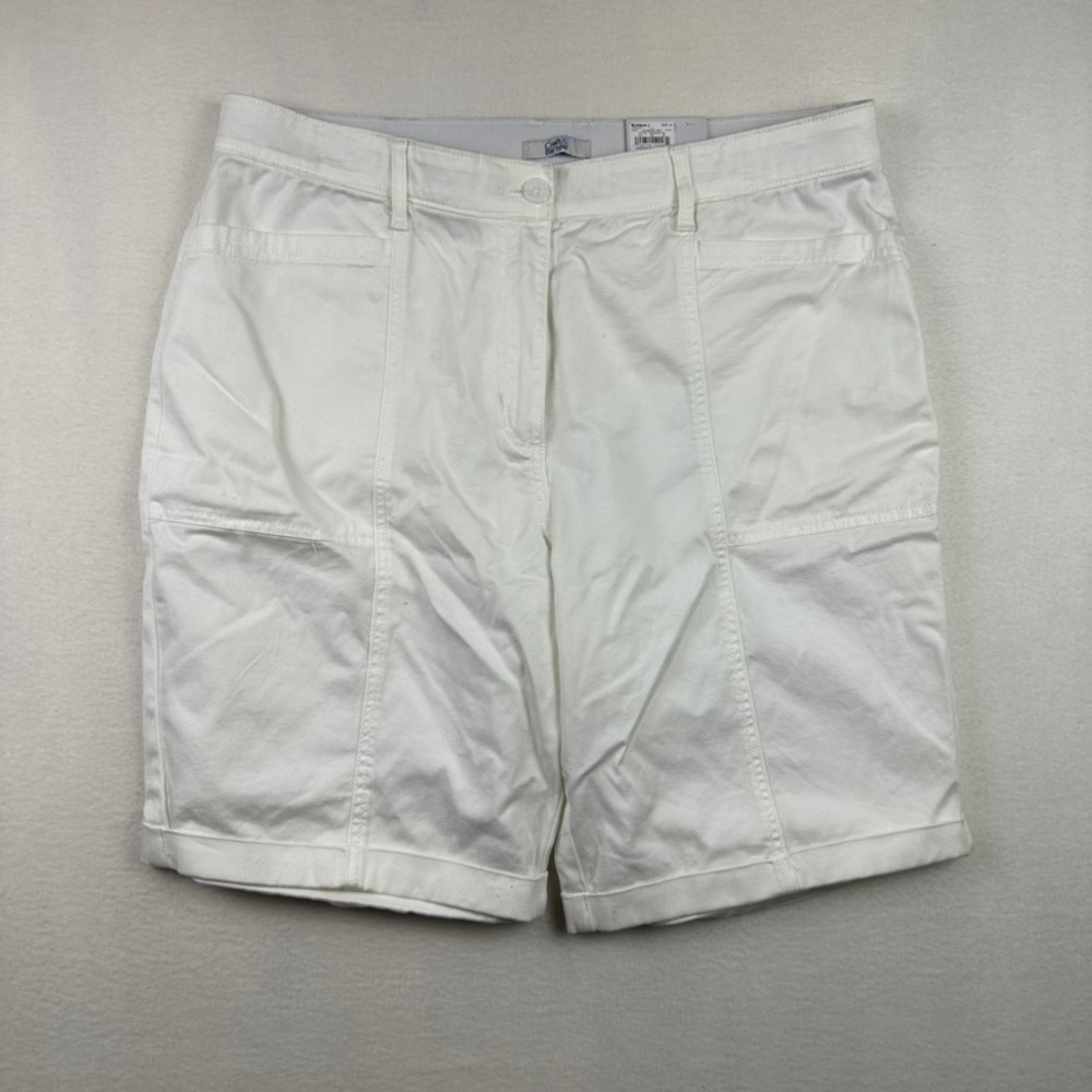 Croft & Barrow Shorts Women 18 White Bermuda Casual Summer Classic Bottoms New
